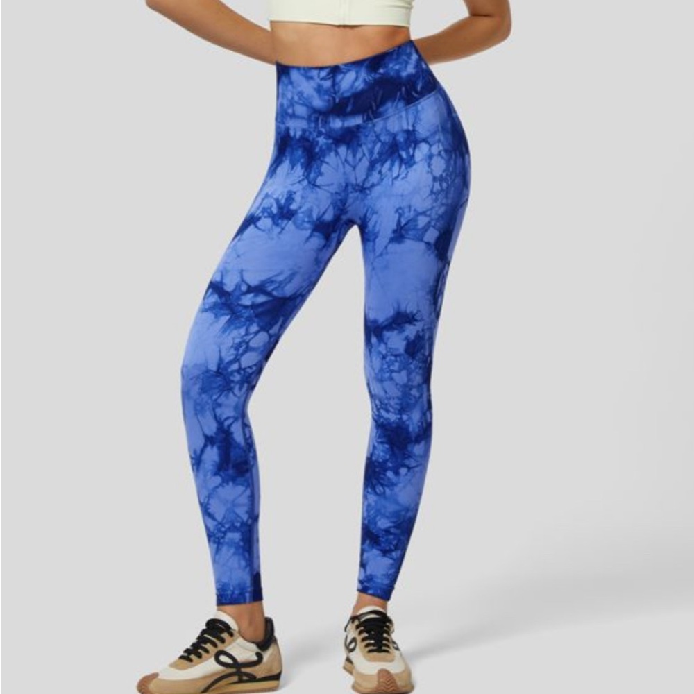 Halara Seamless Flow High Waist Tie Dye Yoga Leggings Ruched Butt Lifting Small
